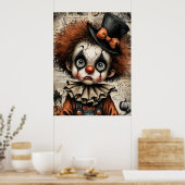 Cracked Carnival - De melancholische maskerade Poster (Keuken)
