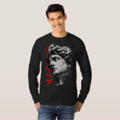 Cracked Classical Bust Trash Polka Art Long Sleeve T-shirt (Voorkant volledig)
