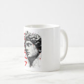 Cracked Classical Bust Trash Polka Art Mug (Devant droit)