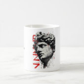 Cracked Classical Bust Trash Polka Art Mug (Centre)