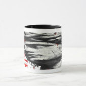 Cracked Classical Bust Trash Polka Art Mug (Centre)