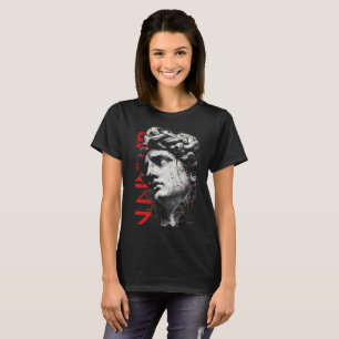 Cracked Classical Bust Trash Polka Dames T-Shirt