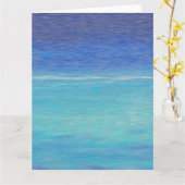 Cracked Fresco Caribbean Blue Zee Kaart (Gele Bloem)