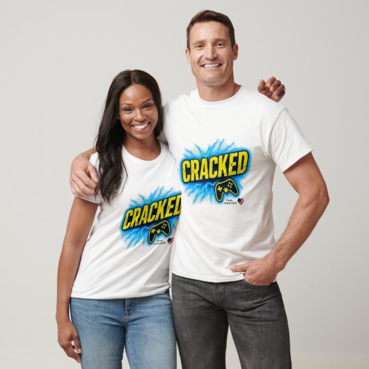 Cracked Gamer T-Shirt | Bold Gaming Controller Des (Unisex)