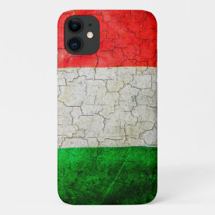 Cracked Italy vlag iPhone 11 Hoesje