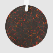 Cracked Molten Ground Rock Volcano Lava Ornament (achterkant)