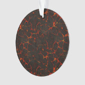 Cracked Molten Ground Rock Volcano Lava Ornament (voorkant)