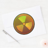 Cracked Radioactive Nuclear Symbol Sticker (Envelop)