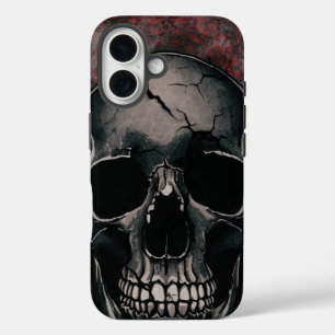 Cracked Skull beroemd gemaakt door Dark Gothic Hor iPhone 16 Hoesje