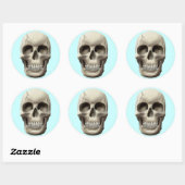 Cracked Skull Ronde Sticker (Vel)