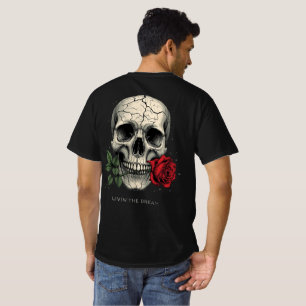 Cracked Skull Rose T-shirt – Leven Van De Droom