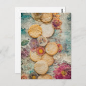 Crackers en bloemen briefkaart (Voorkant / Achterkant)