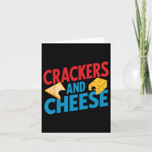 Crackers en kaas overeenkomend met Halloween Cou Kaart (Voorkant)