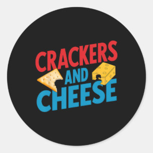 Crackers en kaas overeenkomend met  Halloween Cou Ronde Sticker