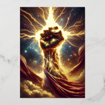 Crackle Fist - Jesaja 41:10 KJV Folie Wenskaart