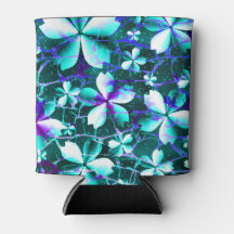 Crackle Flower Pattern Blauw Paarse Blauwgroen