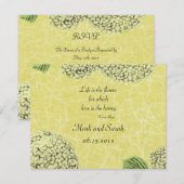 Crackle Hydrangeas RSVP Kaartje (Voorkant / Achterkant)