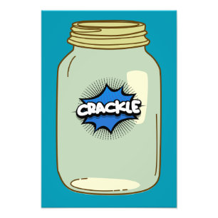 Crackle in a Jar - Comic Pop Art Design Foto Afdruk