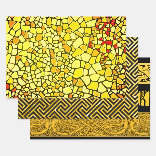 Crackle Meander Celtic Sampler Inpakpapier Vel (Set)