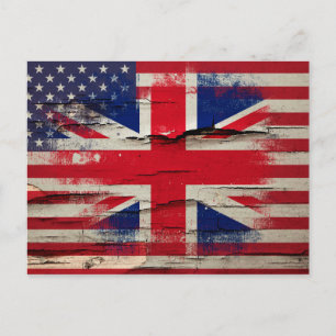 Crackle Paint Britse vlag Briefkaart