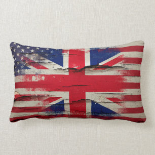 Crackle Paint   Britse vlag Kussen