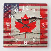 Crackle Paint | Canadese Amerikaanse vlag
