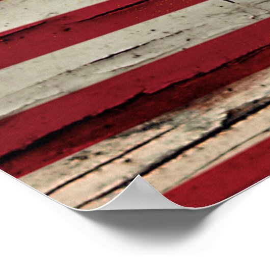 Crackle Paint | Duitse Amerikaanse vlag Poster (Hoek)