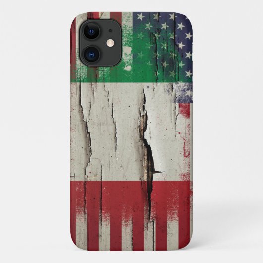 Crackle Paint | Italiaanse Amerikaanse vlag Case-Mate iPhone Case (Achterkant)