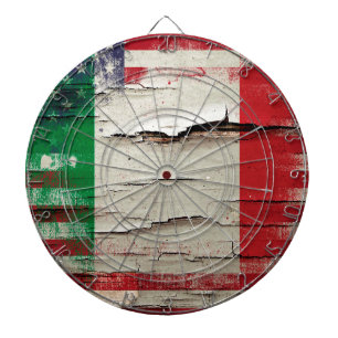 Crackle Paint Italiaanse Amerikaanse vlag Dartbord
