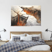 Cracks Aarde Droog Klimaat 2 van 4 Canvas Afdruk (Insitu (Slaapkamer))