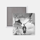 Cracovie, Hôtel de Ville, Pologne, aimant frigo (Recto/Verso)