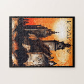 Cracovie Pologne Poster de voyage Puzzle (Horizontal)