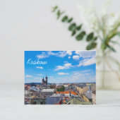 Cracovie, Pologne, Toits des maisons Carte postale (Debout devant)