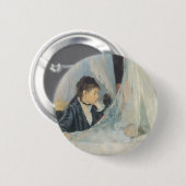 Cradle by Berthe Morisot,  impressionisme Ronde Button 5,7 Cm (Voorkant /achterkant)