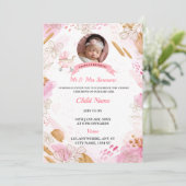 Cradle Ceremony Invitation Card, Carte Jour De Nam (Debout devant)