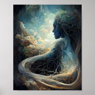 Cradle of the World Fantasy Science Fiction Art Poster