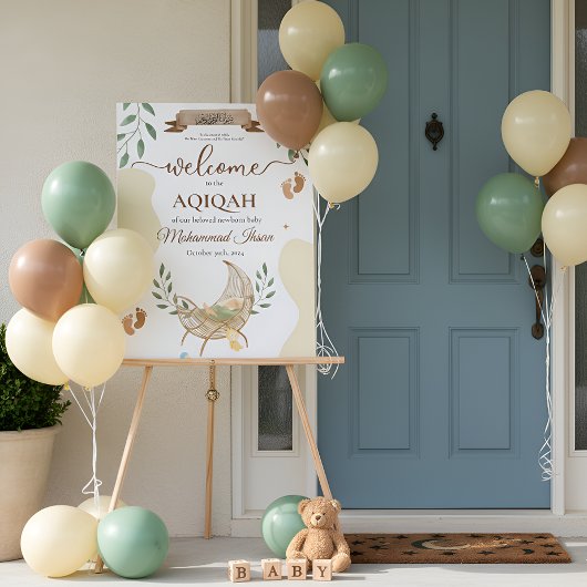 Cradle Unisex Moslim Baby Aqiqah Partij Acryl Bord