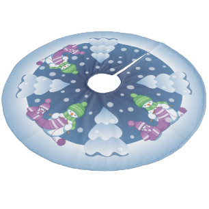 Craeth Snowman Knitting Scarf Fleece Kerstboom Rok