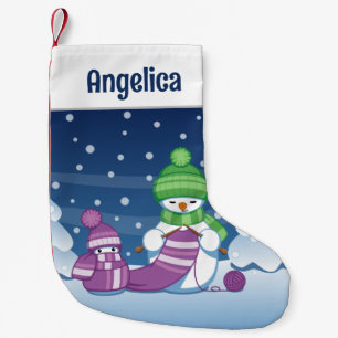 Craeth Snowman Knitting Scarf Kleine Kerstsok