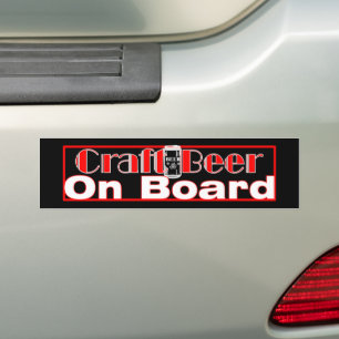 CRAFT BEER AAN BOORD KAN BUMPERSTICKER
