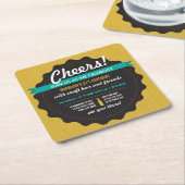 Craft Beer Birthday Onderzetter Invite (Schuin)