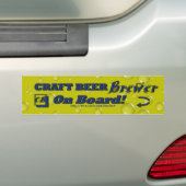 Craft Beer Brewer aan boord! 5 Bumpersticker (Op auto)