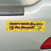 Craft Beer Brewer aan boord! 7 Bumpersticker (Op auto)