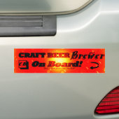 Craft Beer Brewer aan boord! 8 Bumpersticker (Op auto)