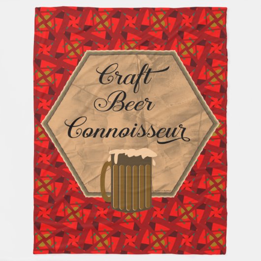 Craft Beer Connoisseur Fleece Deken (Voorkant)