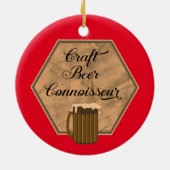 Craft Beer Connoisseur Keramisch Ornament (Achterkant)