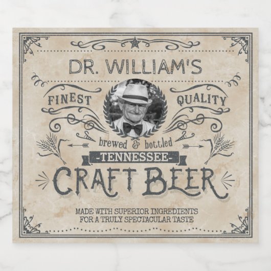  Craft Beer Custom Brewer Foto Bier Etiket (Enkel label)