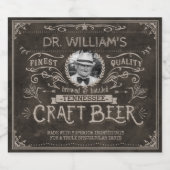  Craft Beer Custom Brewer Foto Name Brown Bier Etiket (Enkel label)