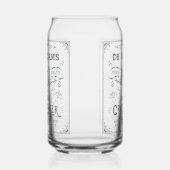 Craft Beer Custom Naam en Monogram  Look Blikvorm Glas (Links)