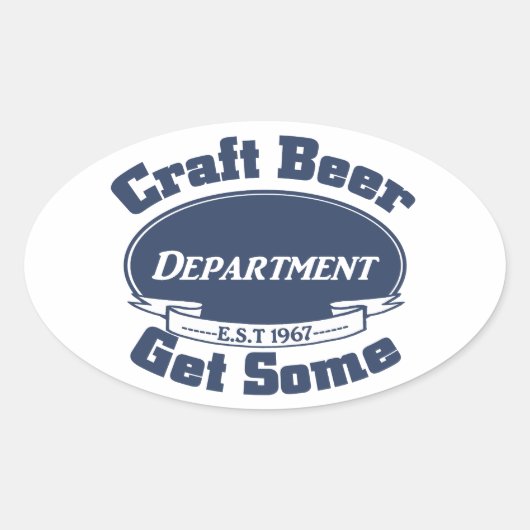 CRAFT BEER Department Krijg wat Ovale Sticker (Voorkant)